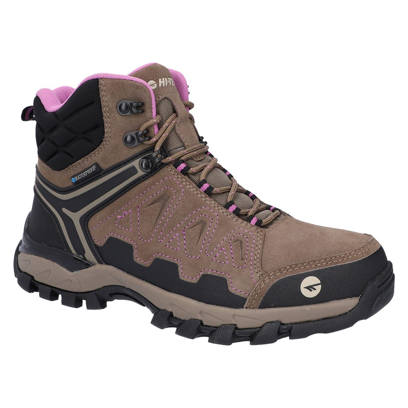 Hi-Tec V-Lite Explorer WP Cow Suede Leather Women's Brown/Lilac Hiking Boots