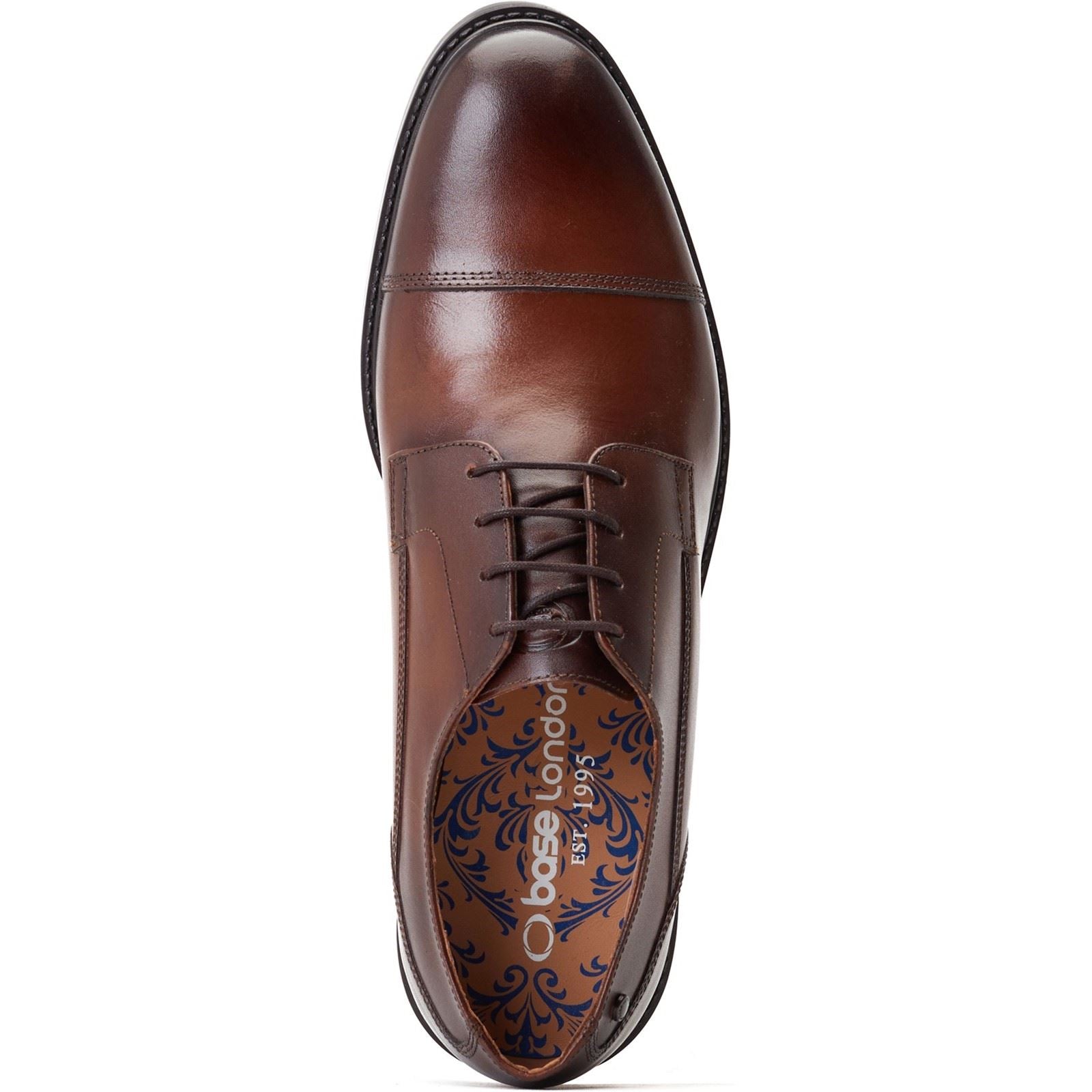 Base London Magnus Leather Men's Burnt Brown Oxford Shoes