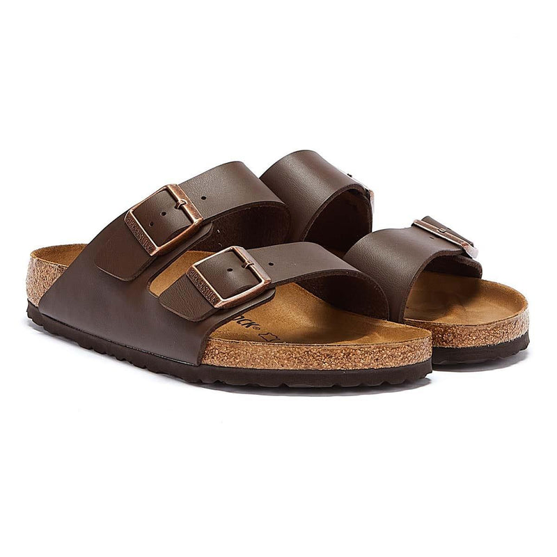 Birkenstock Arizona Birko Flor Brown Narrow Sandals