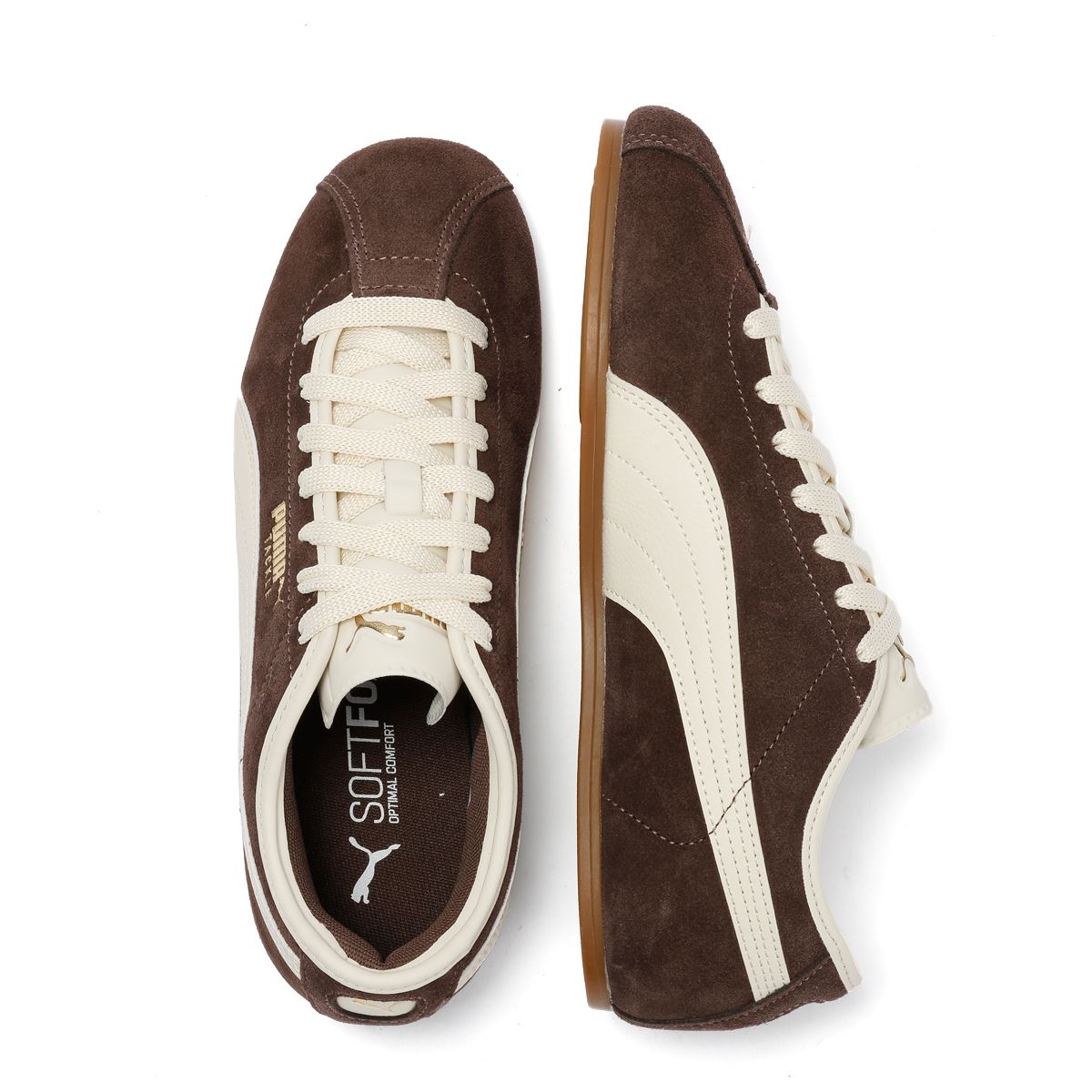 Puma Tackle Suede Chocolate/Alpine Snow Trainers