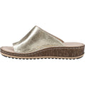 Hush Puppies Elissa Toepost Suede Women's Gold Sandals