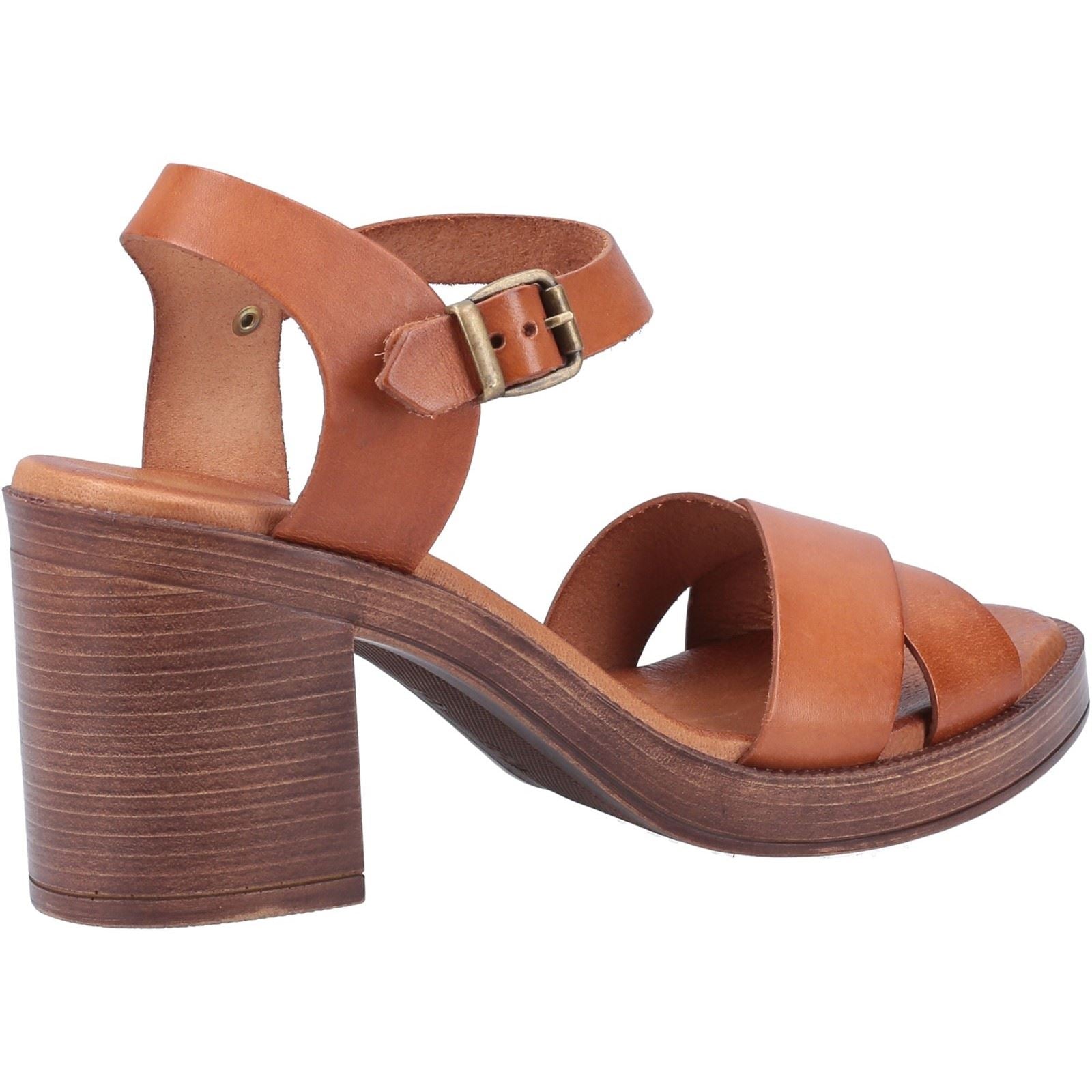 Hush Puppies Georgia Leather Women's Tan Heels