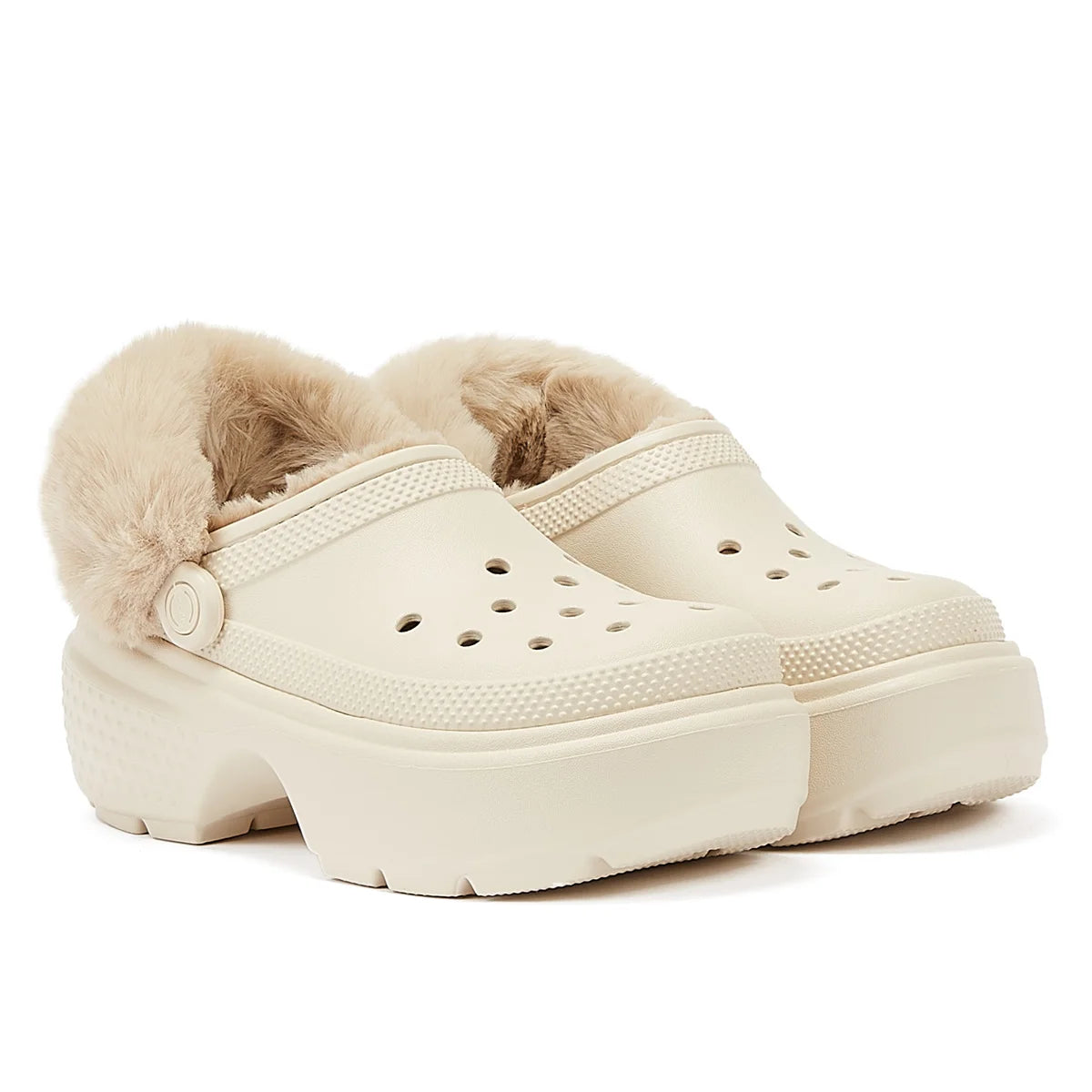 Crocs Stomp Lined Clog Women's Beige Sandals