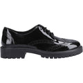 Hush Puppies Athena Patent Leather Junior Black Brogues