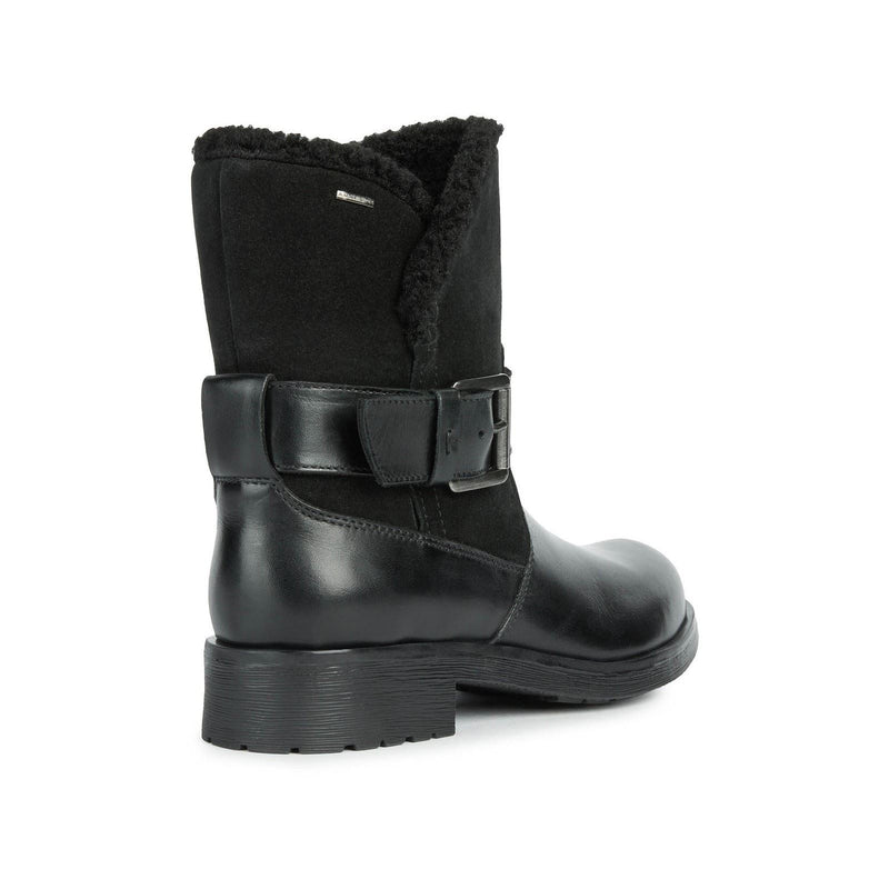 Geox D Rawelle B ABX A Leather Women's Black Boots