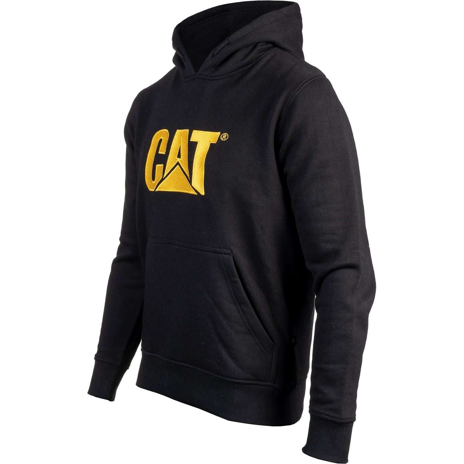 Caterpillar Trademark Cotton Men's Black Hooded Sweatshirt