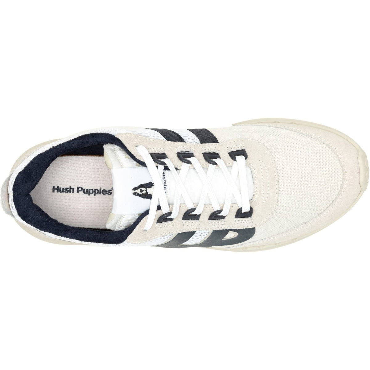 Hush Puppies Seventy8 Retro Runner Suede Men's White Trainers