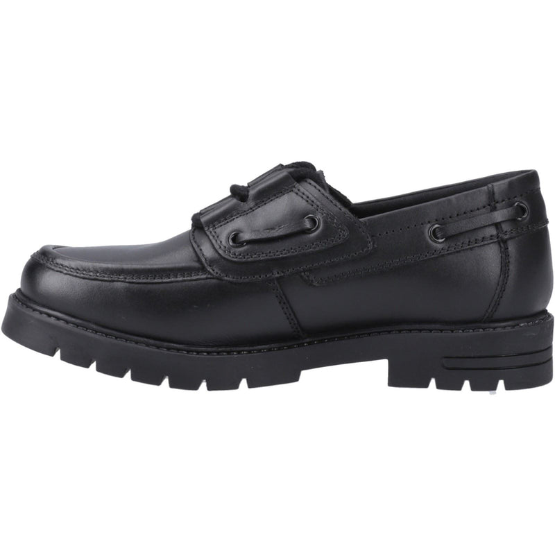 Hush Puppies Lucy Leather Youth Girl's Black Shoes