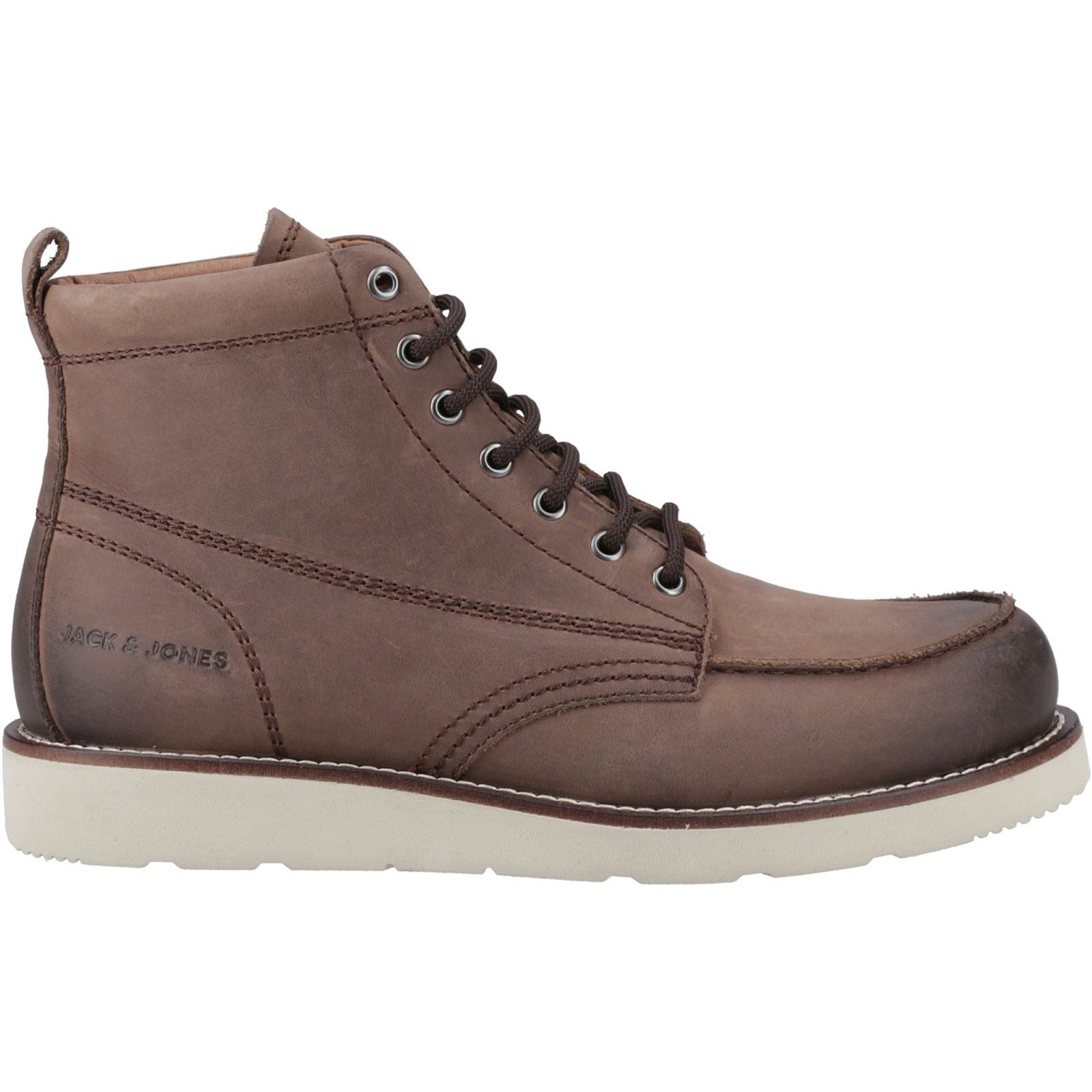 Jack & Jones Toronto Leather Men's Brown Stone Ankle Boots