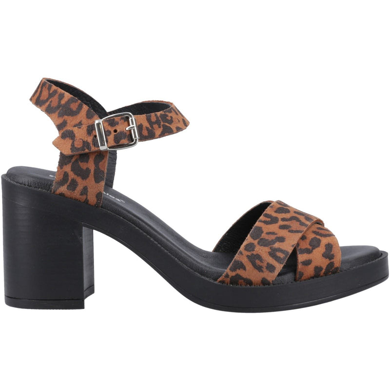 Hush Puppies Georgia Leather Women's Leopard Sandals