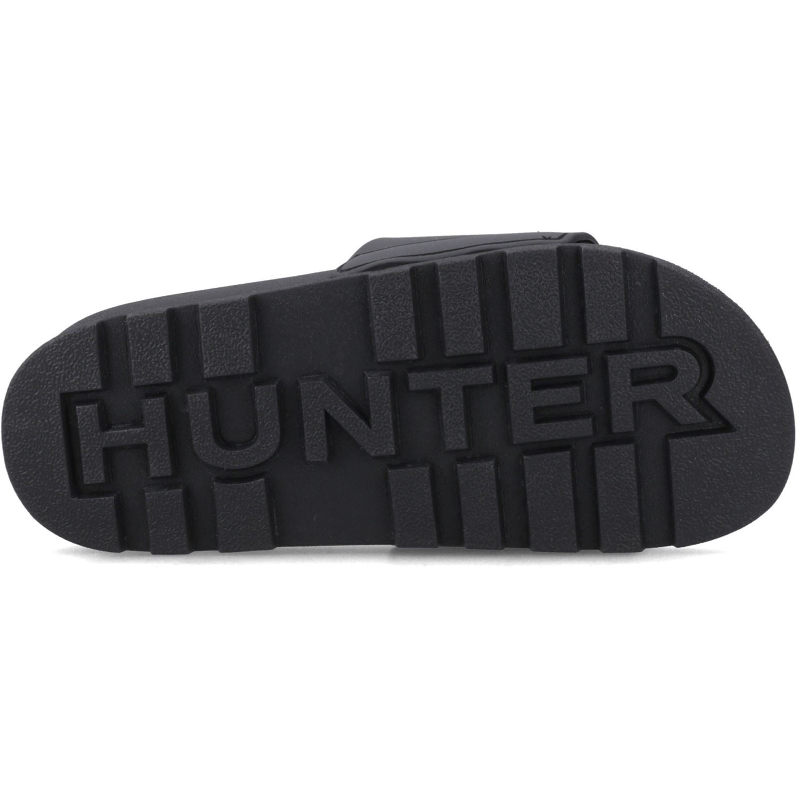 Hunter Core Embossed Slider Synthetic Women's Black Slides