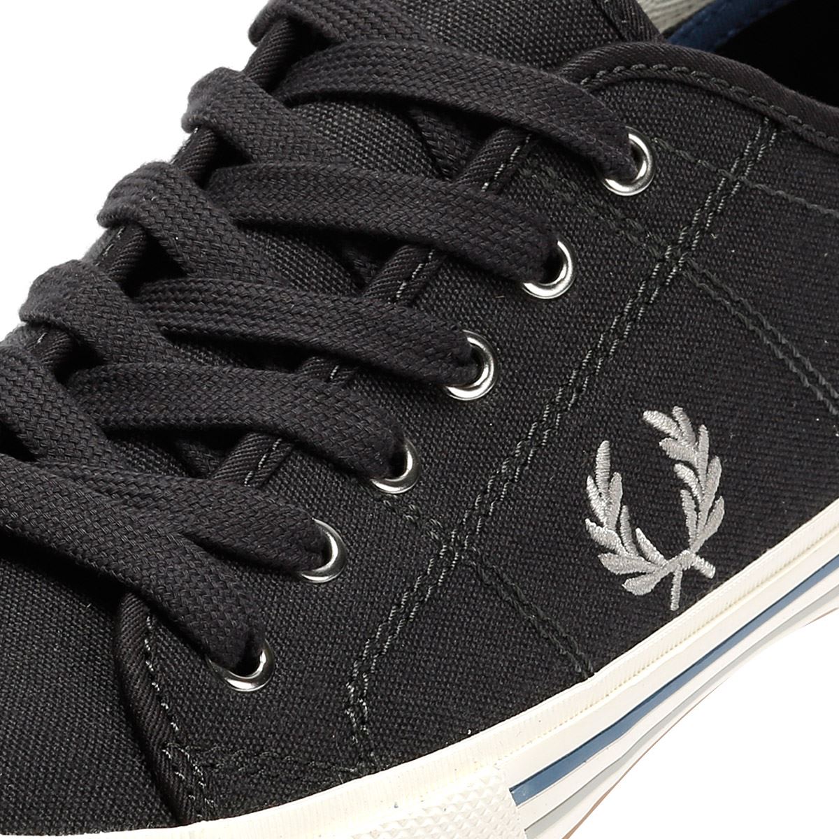 Fred Perry B708 Vintage Tennis Canvas Men's Anchor Grey Trainers
