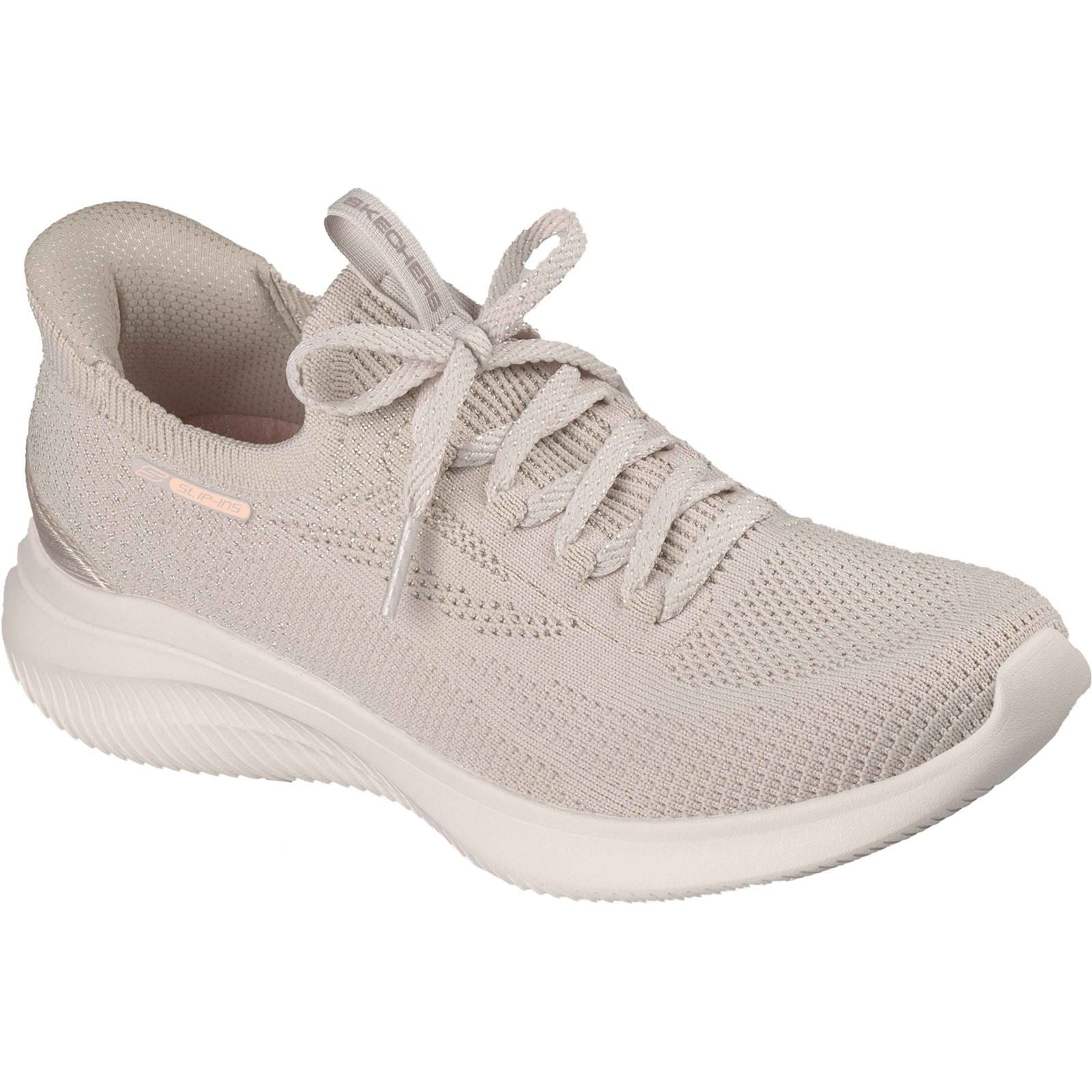 Skechers Ultra Flex 4.0 Textile Women's Natural Standard Trainers