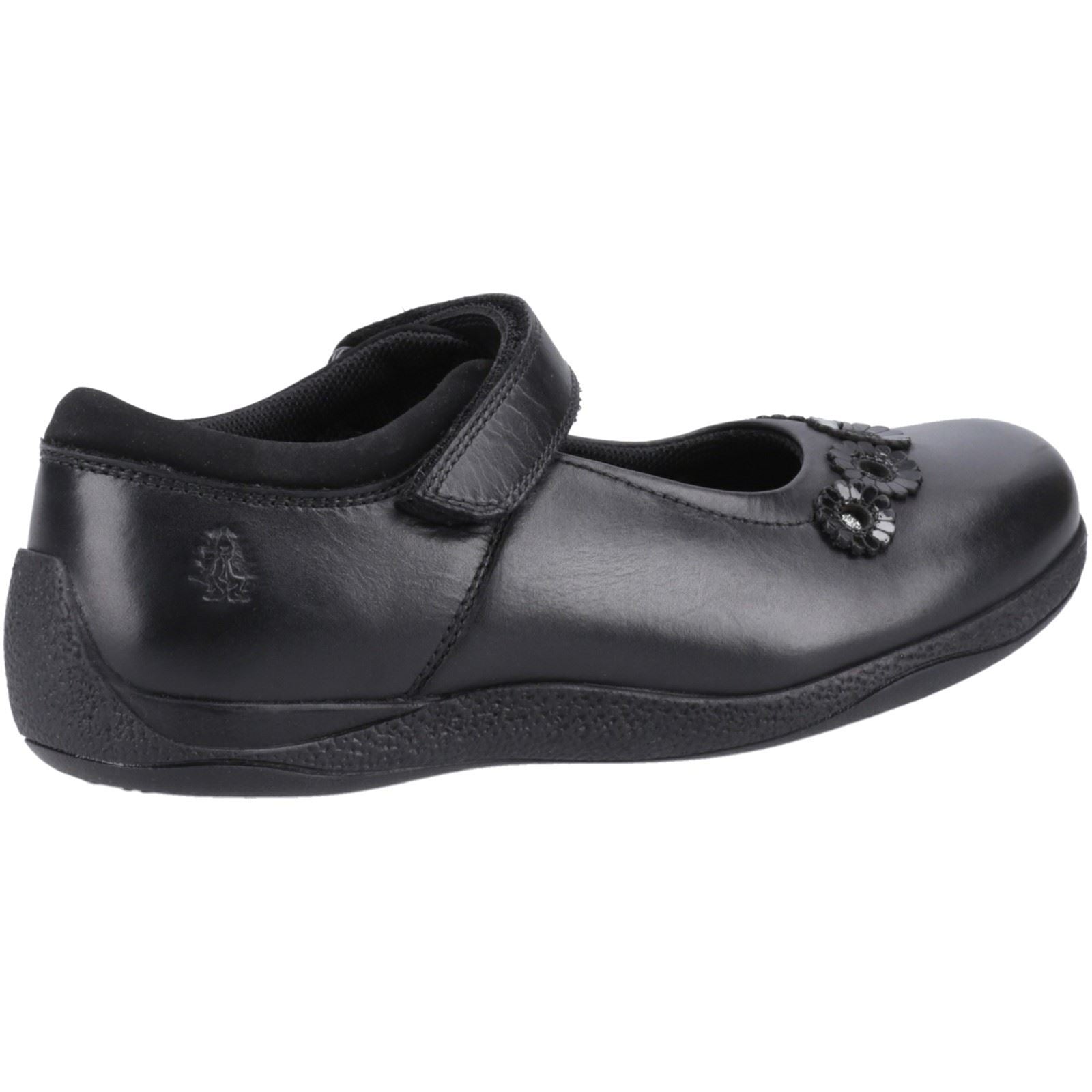 Hush Puppies Christina Leather Junior Black Shoes