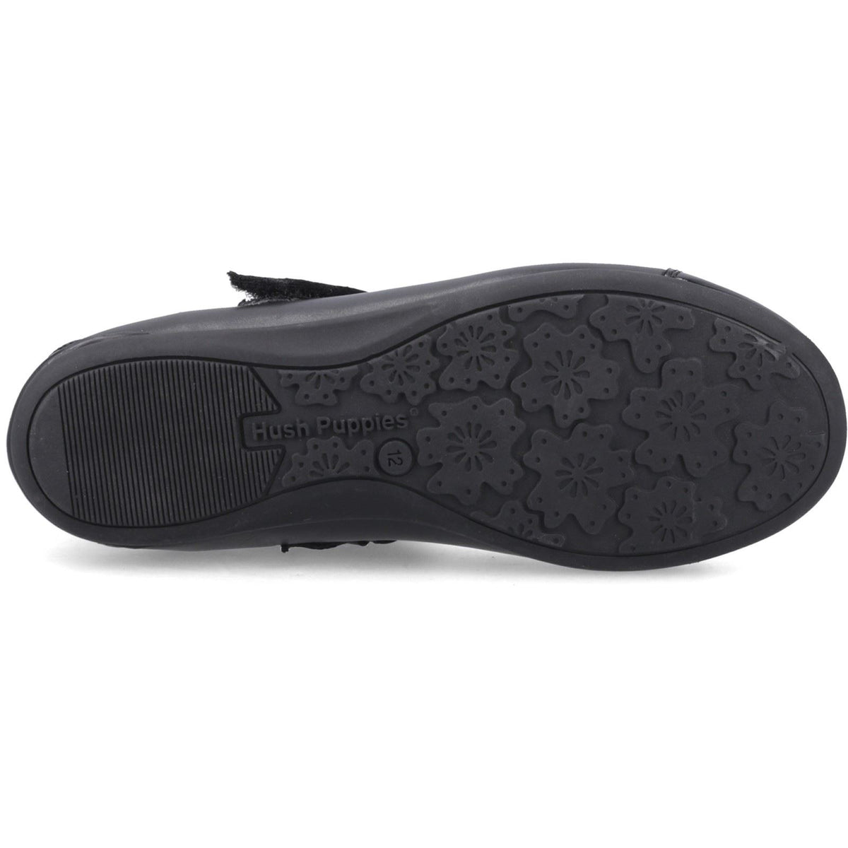 Hush Puppies Lottie Ballerina Jnr Leather Black Shoes