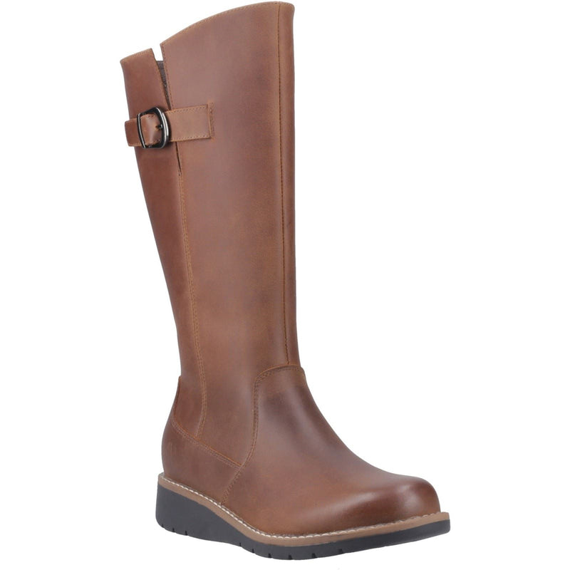 Hush Puppies Luna Leather Women's Brown Boots
