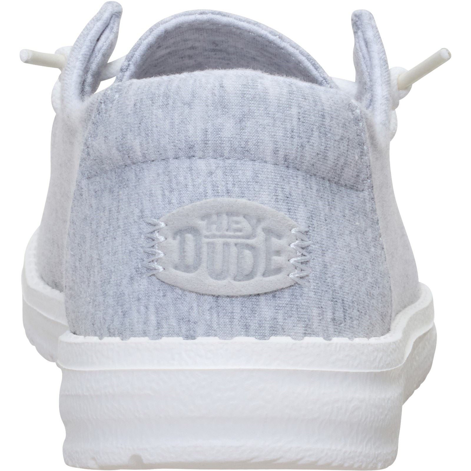 HEYDUDE Wendy Stretch Jersey Textile Women's Light Grey Loafers