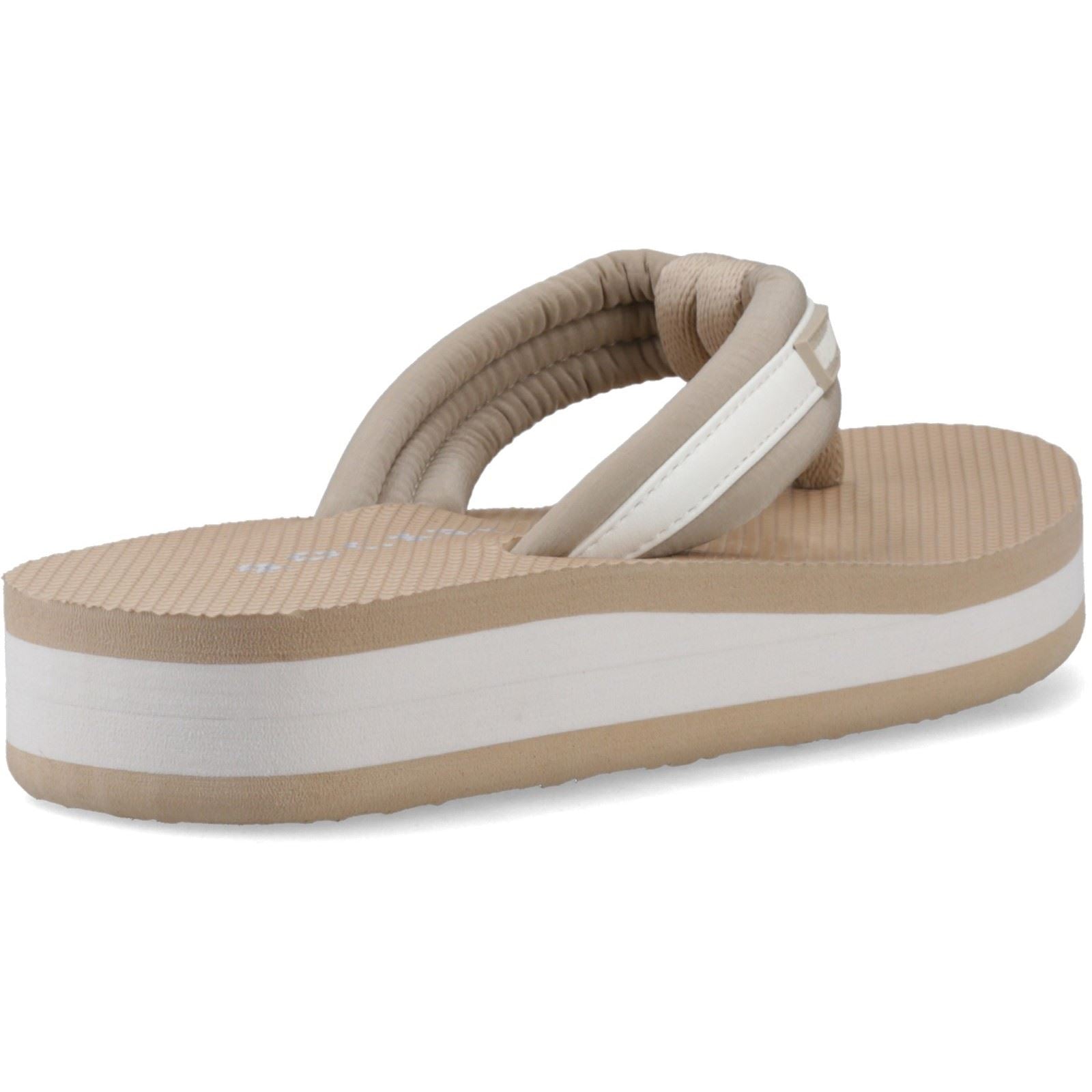 Rocket Dog Monica Nylon PU Textile Women's Tan/Off White Flip Flops