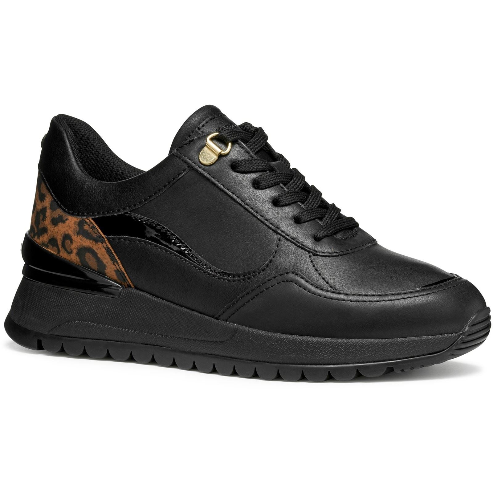 Geox D Desya A Leather Women's Black Trainers