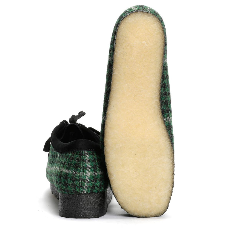 Clarks Originals Wallabee Harris Tweed Men's Green Boots