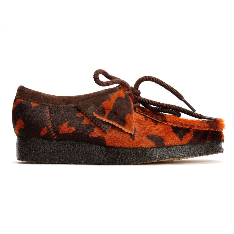 Clarks Originals Wallabee Women's Brown Cow Print Shoes