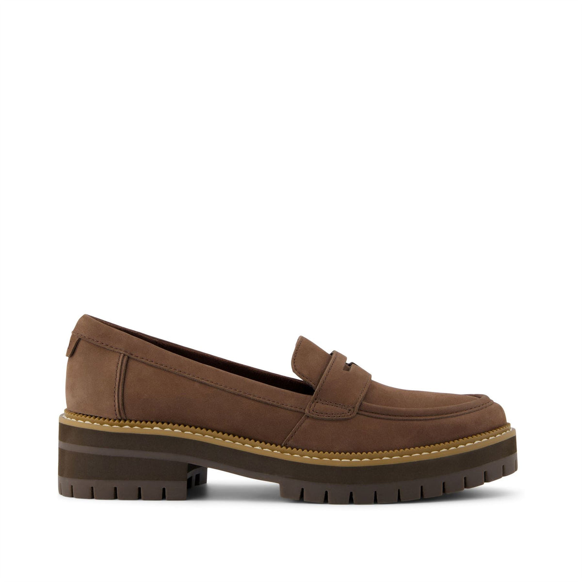 TOMS Cara Leather Women's Oak Brown Loafers