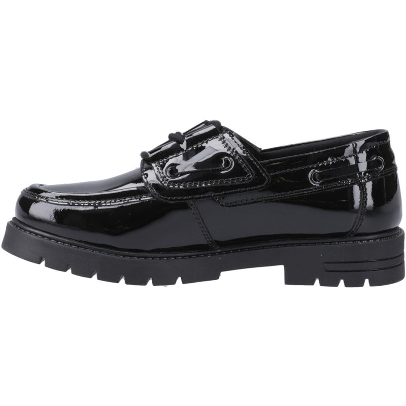 Hush Puppies Lucy Patent Leather Youth Girl's Black Shoes