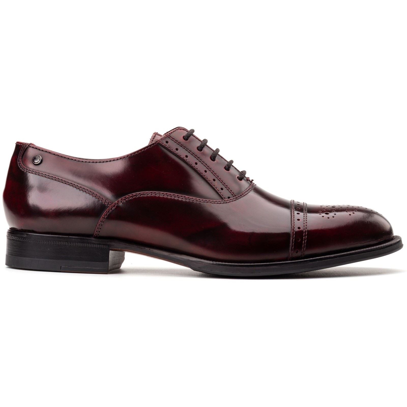 Base London Franklin Leather Men's Bordo Oxford Shoes