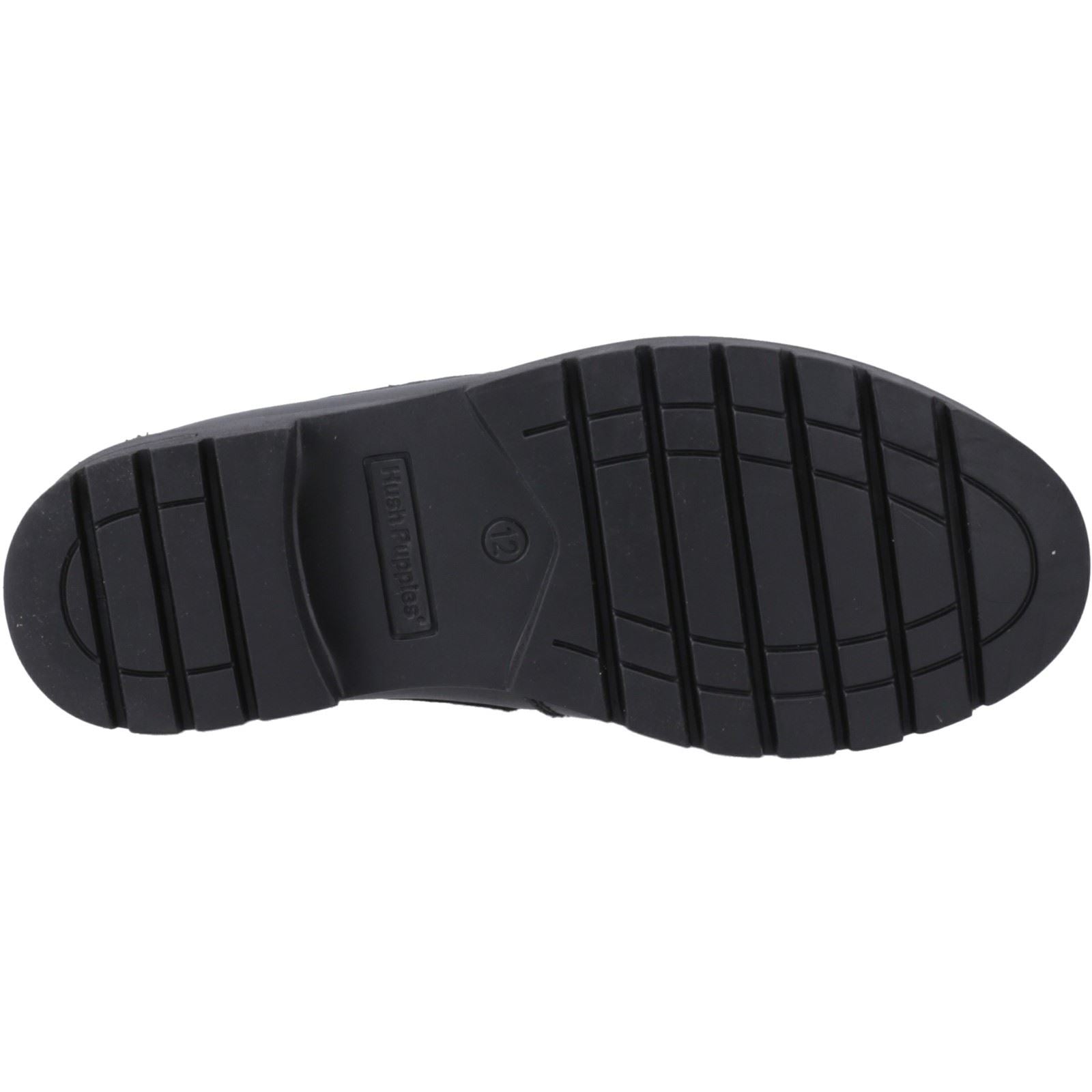 Hush Puppies Lucy Leather Junior Black Shoes