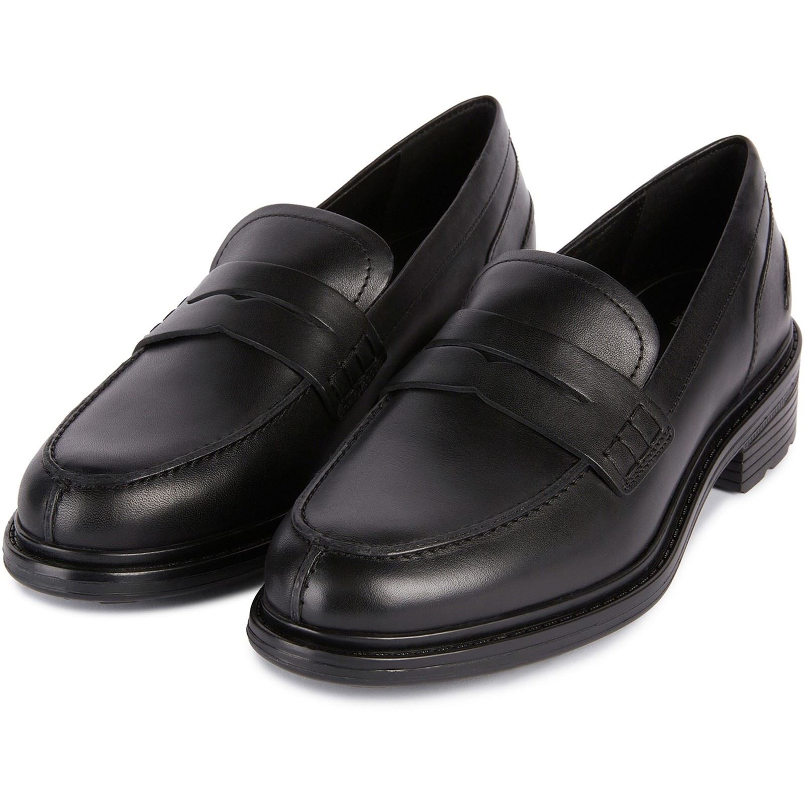 Geox D Walk Pleasure F Leather Women's Black Moccasins Shoes