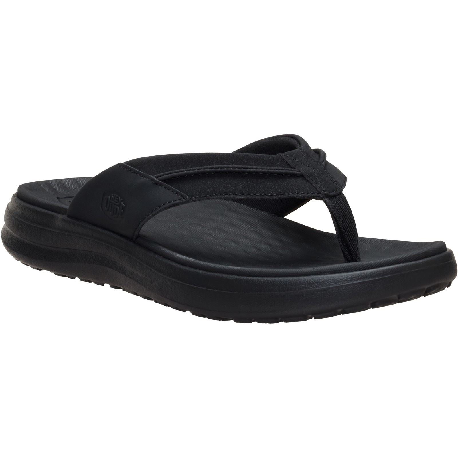 HEYDUDE Finn Flip Polyurethane Men's Black Sandals