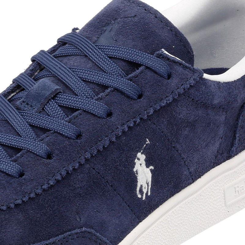 Ralph Lauren Bedford Suede Navy/White Trainers
