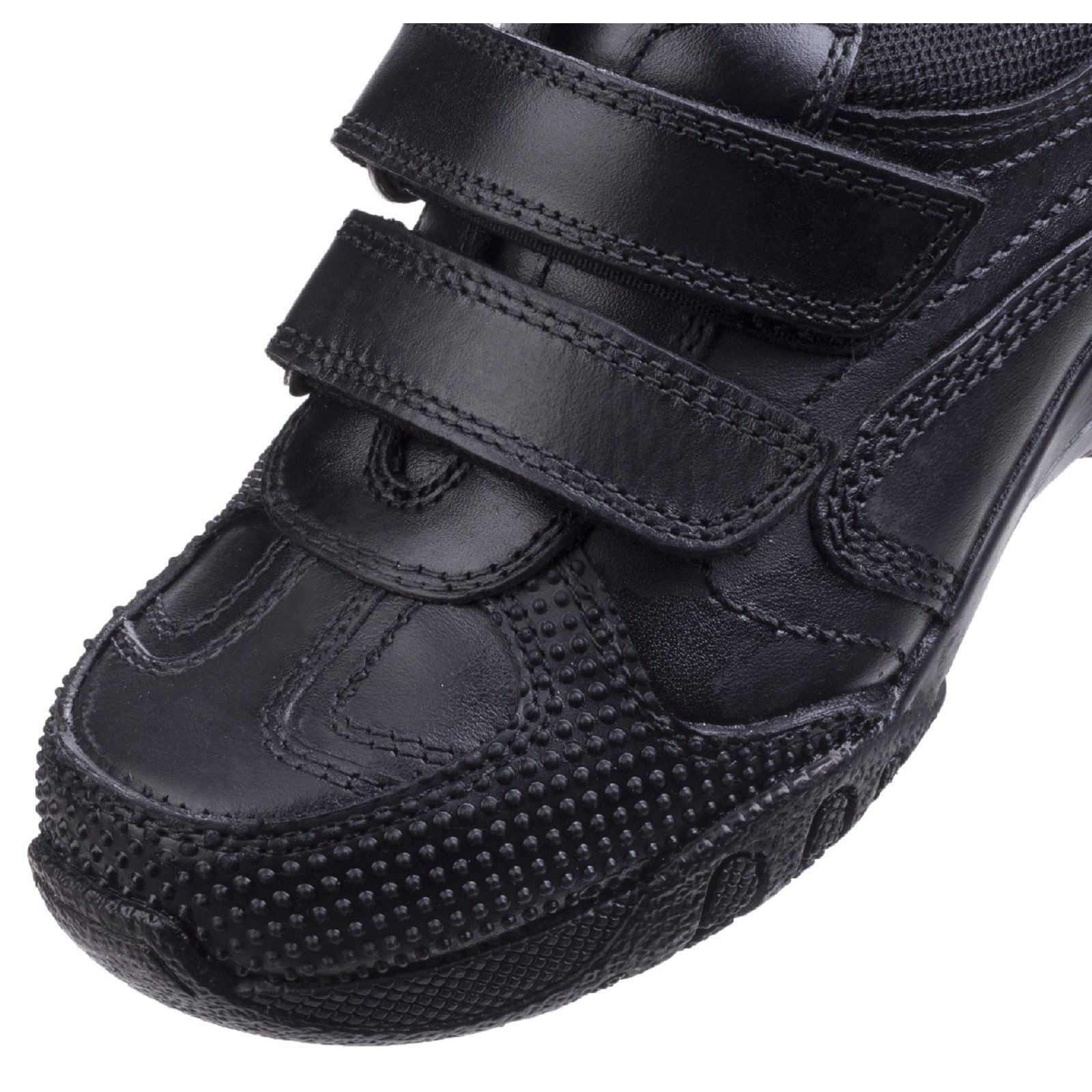 Hush Puppies Jezza Youth Boy's Black Leather Shoes