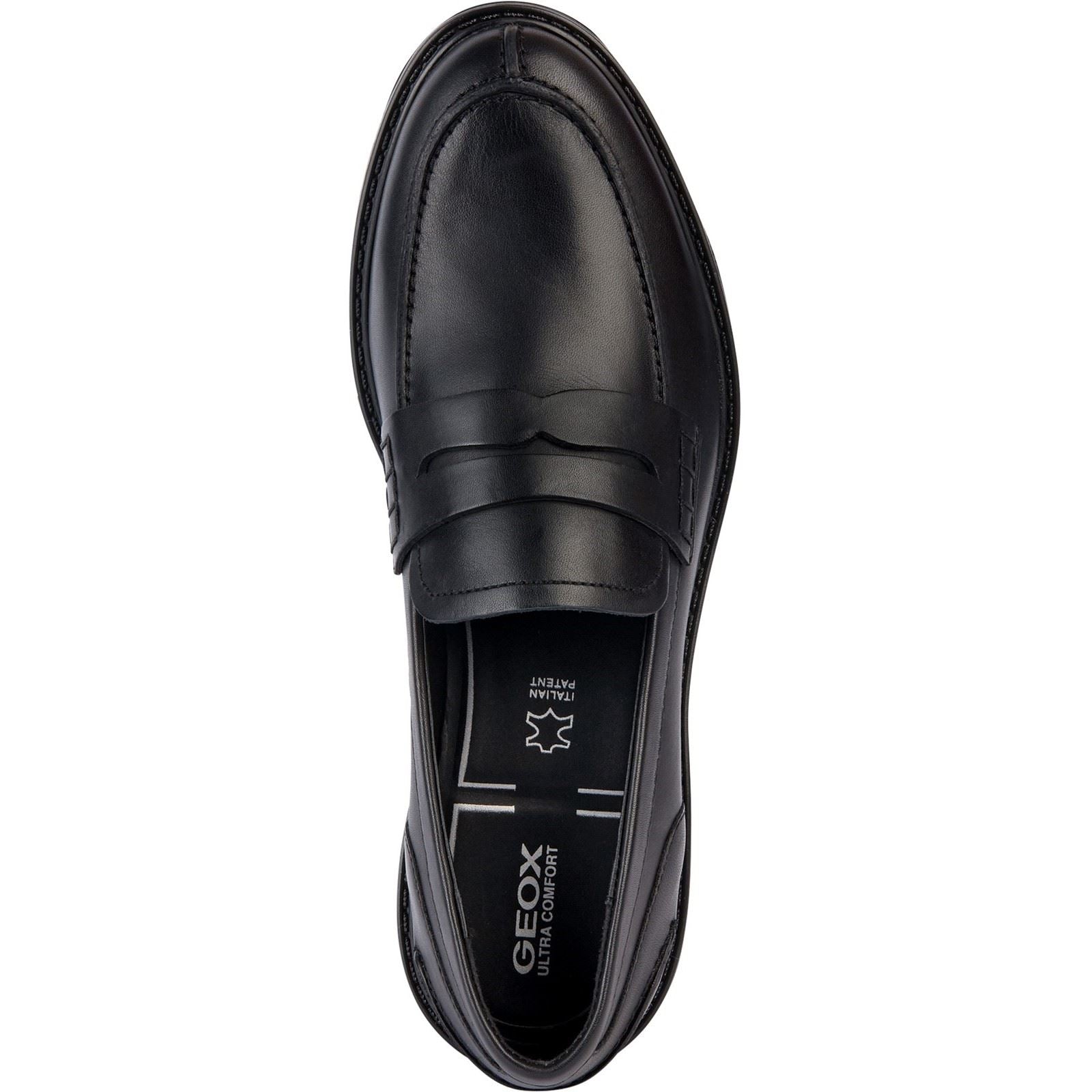 Geox D Walk Pleasure F Leather Women's Black Moccasins Shoes