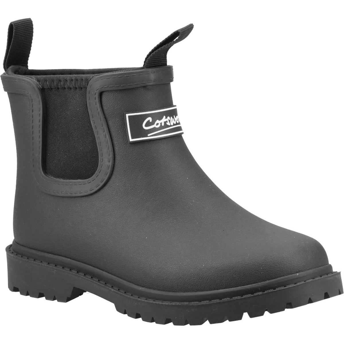Cotswold Kids Barton Synthetic Black Wellington Boots