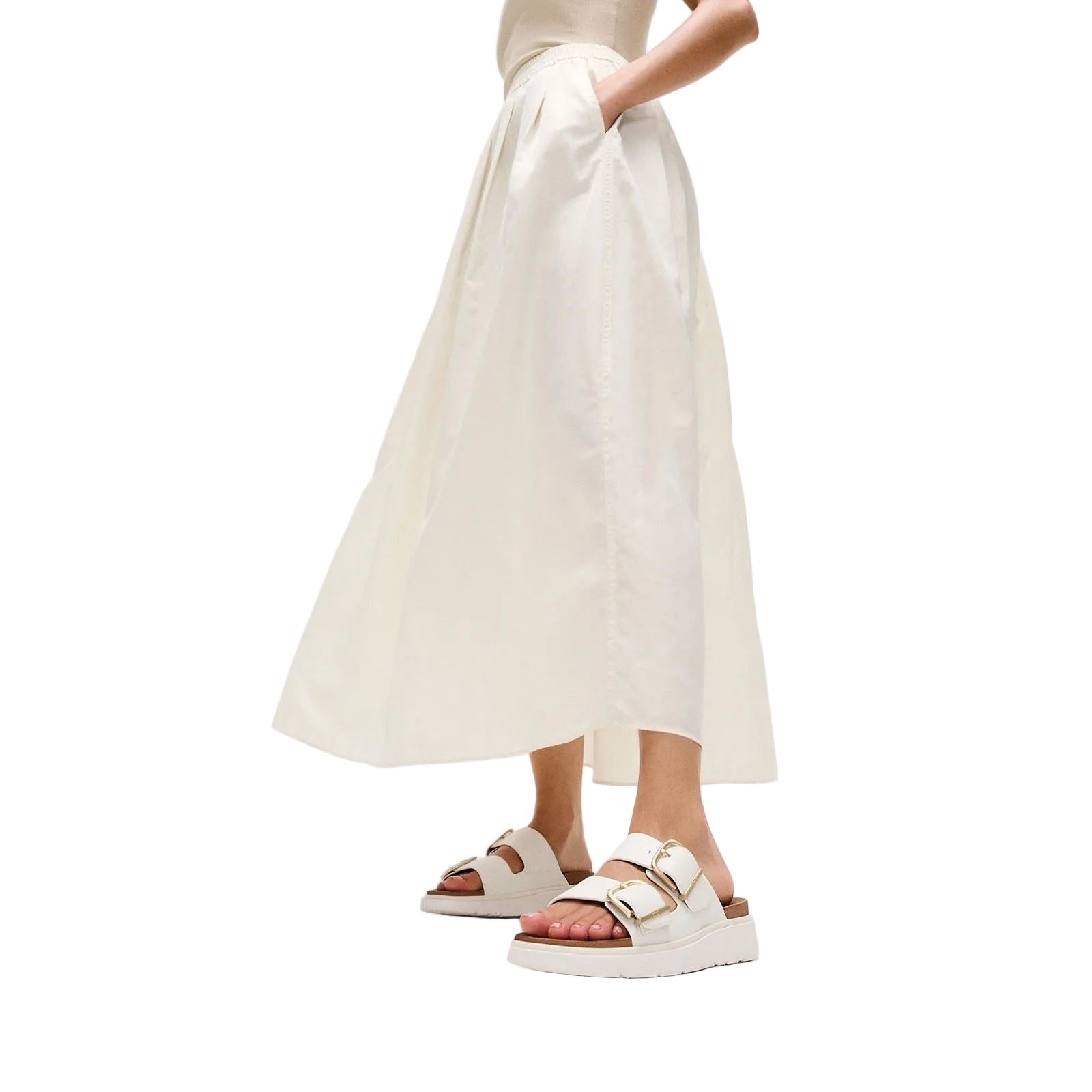 Fitflop Gen-FF Two-Bar Leather Women's Urban White Sandals