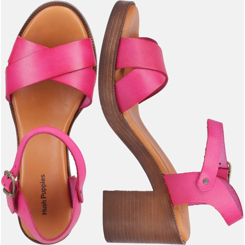 Hush Puppies Georgia Leather Women's Pink Sandals