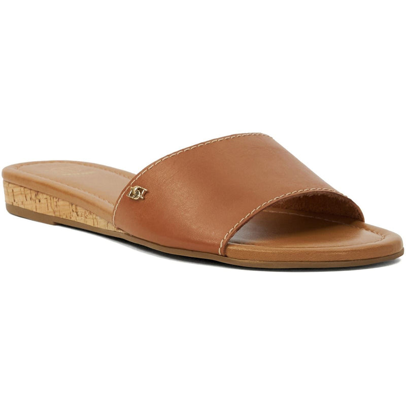 Dune Lino Leather Women's Tan Sandals