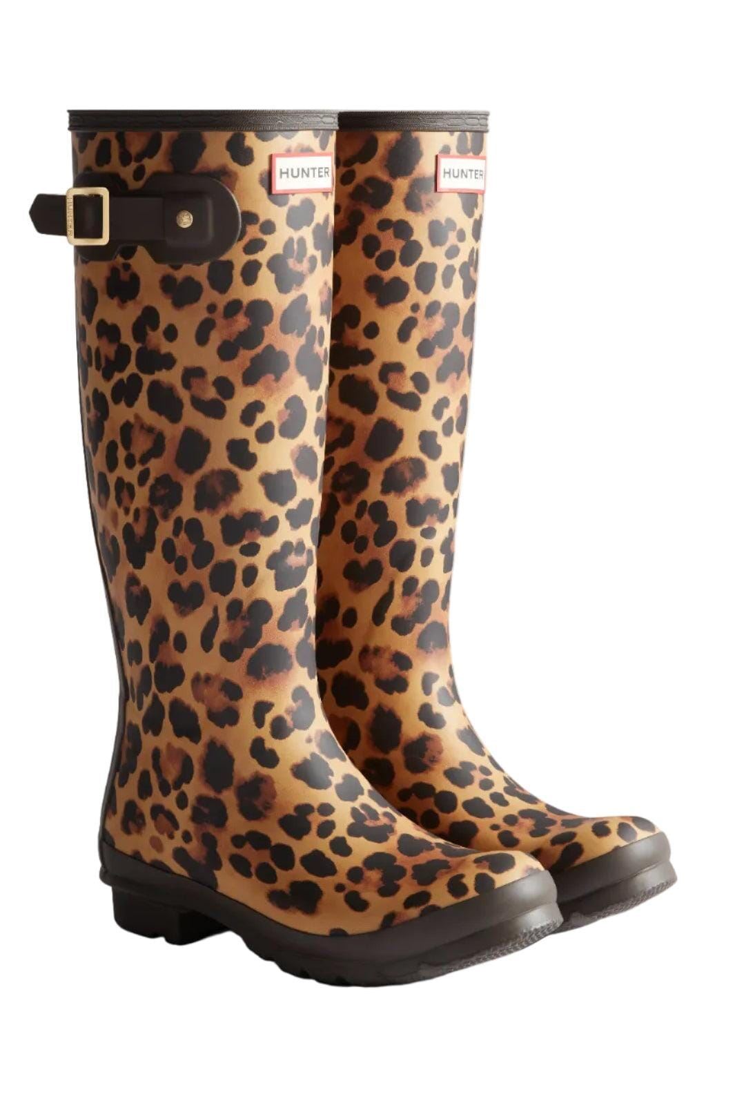 Hunter Original Chelsea Rubber Women's Leopard Wellington Boots