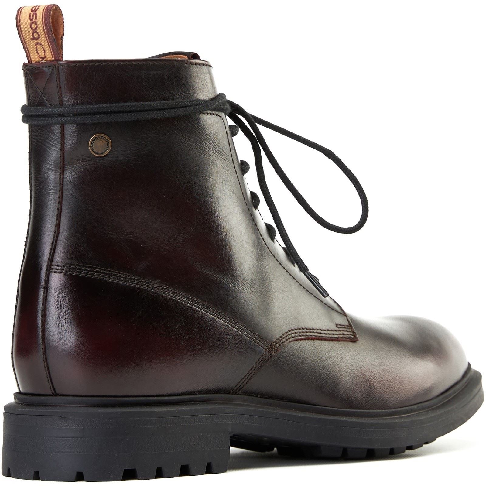 Base London Brunel Leather Men's Wine Ankle Boots