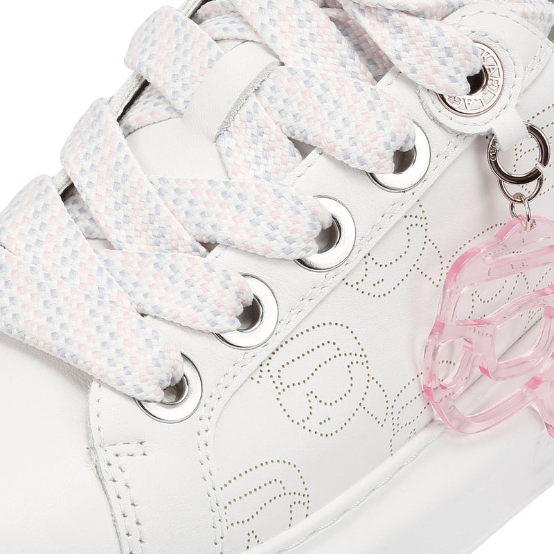 Karl Lagerfeld Kapri NFT Plexi Pendant Leather Women's White/Lilac Trainers