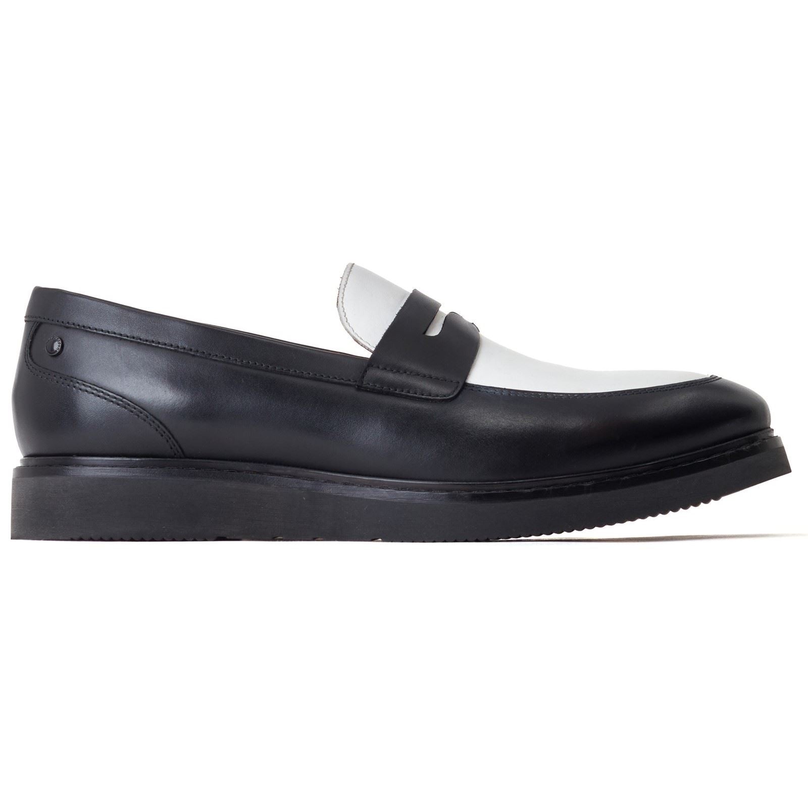 Base London Sid Leather Men's Black/White Loafers