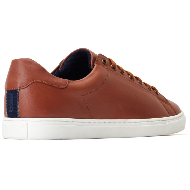 Base London Tucker Leather Men's Burnt Tan Trainers