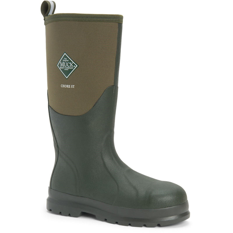 Muck Boots Chore Classic Hi Steel Cap Synthetic Moss Wellington Boots