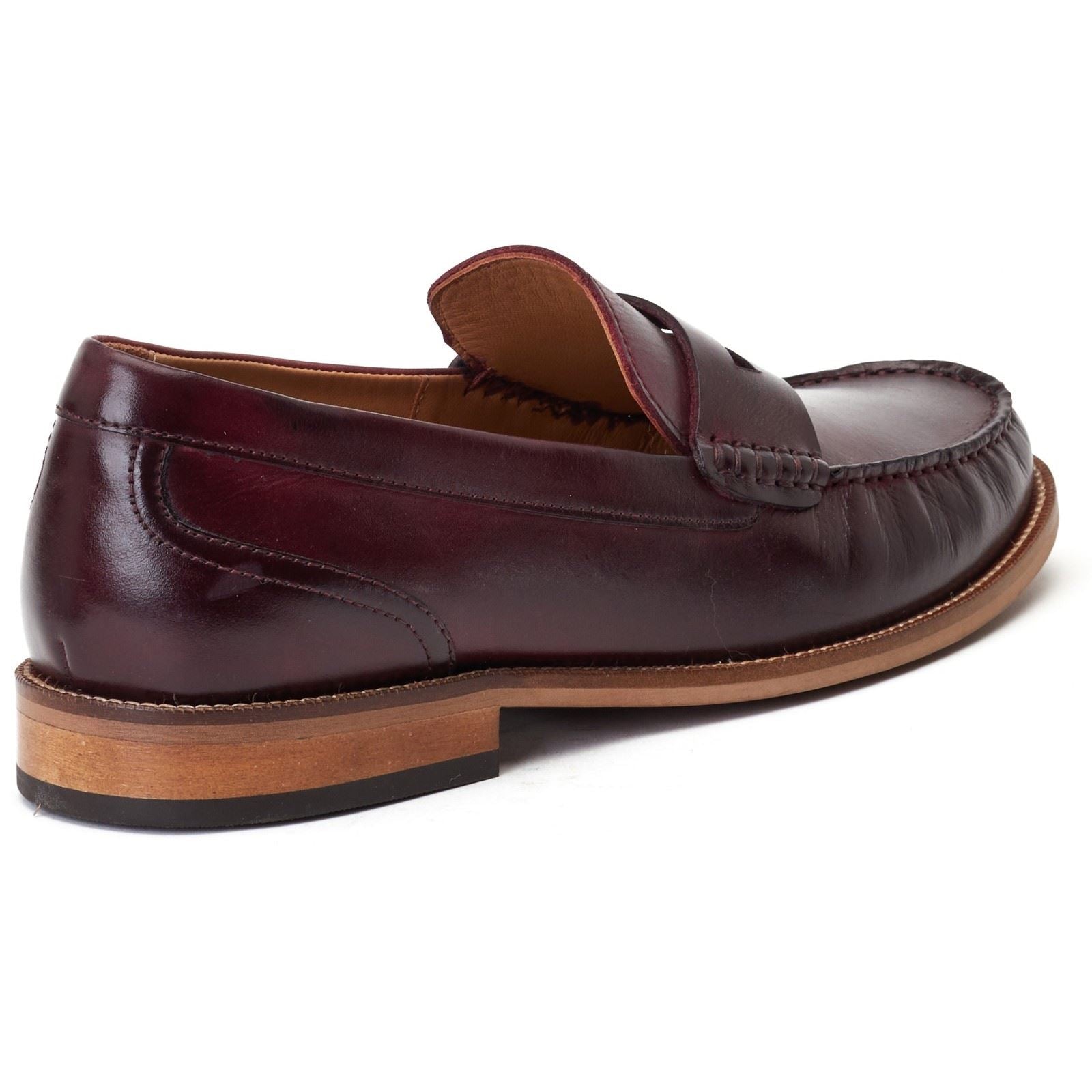 Base London Garfield Leather Men's Bordo Loafers