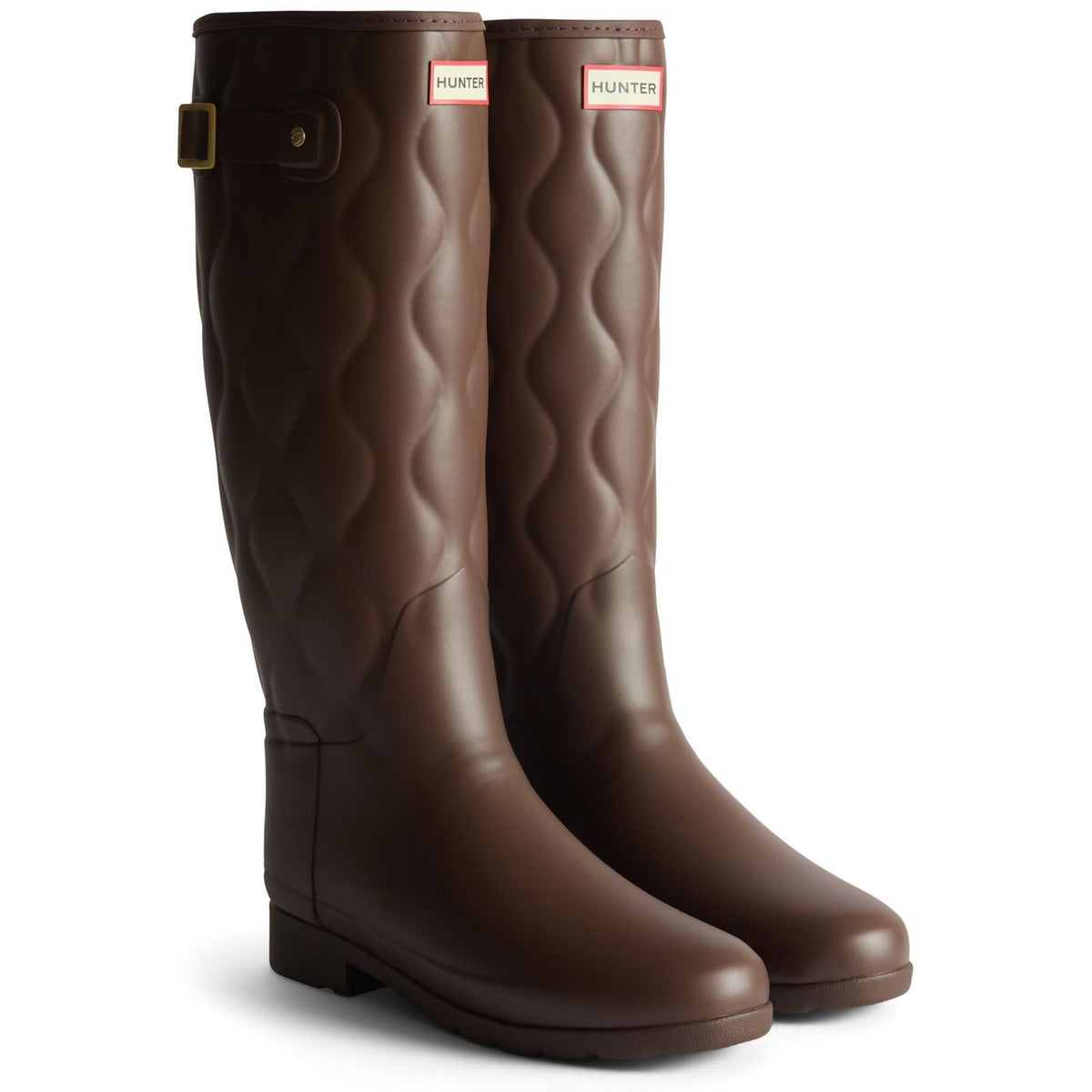 Hunter Originals Refined Tall Rubber Women's Brown Bolt Wellington Boots