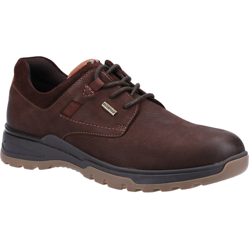 Hush Puppies Pele Leather Men's Brown Nubuck Lace-Up Shoes