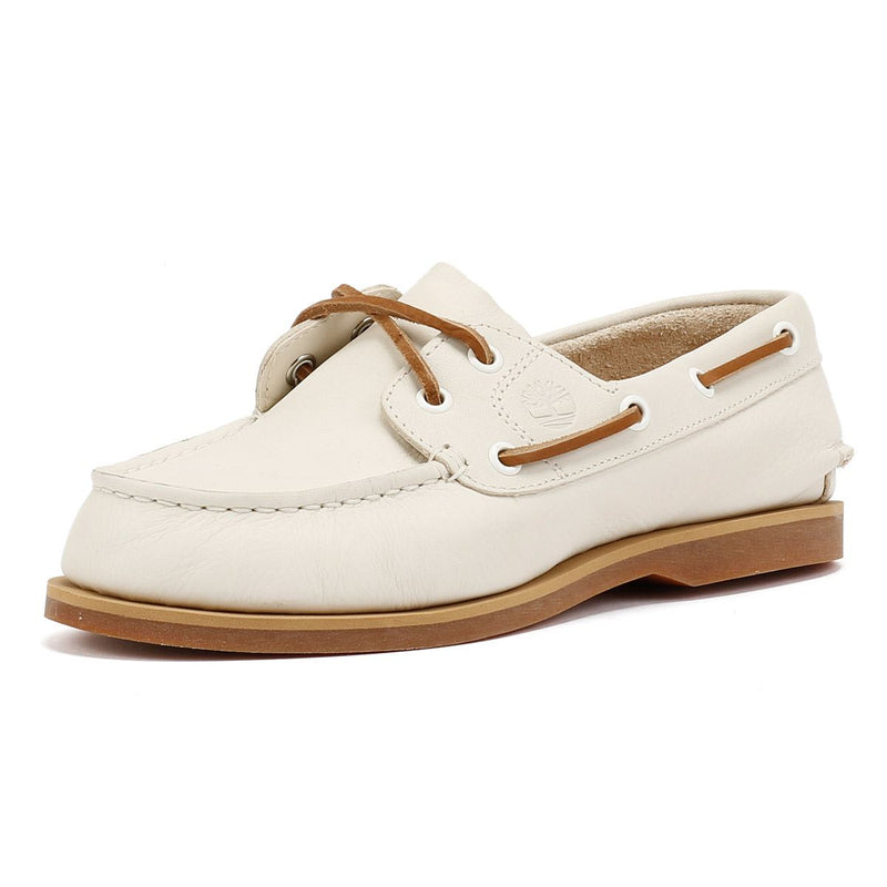 Timberland Classic 2 Eye Leather Women's Natural Boat Shoes