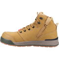 Hard Yakka 3056 Lace Zip Leather Wheat Safety Boots