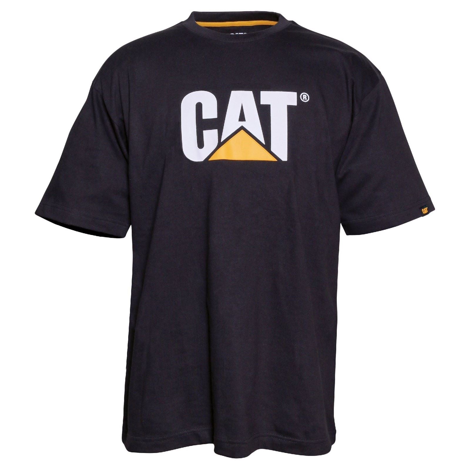 Caterpillar Trademark Logo Cotton Men's Black T-Shirt